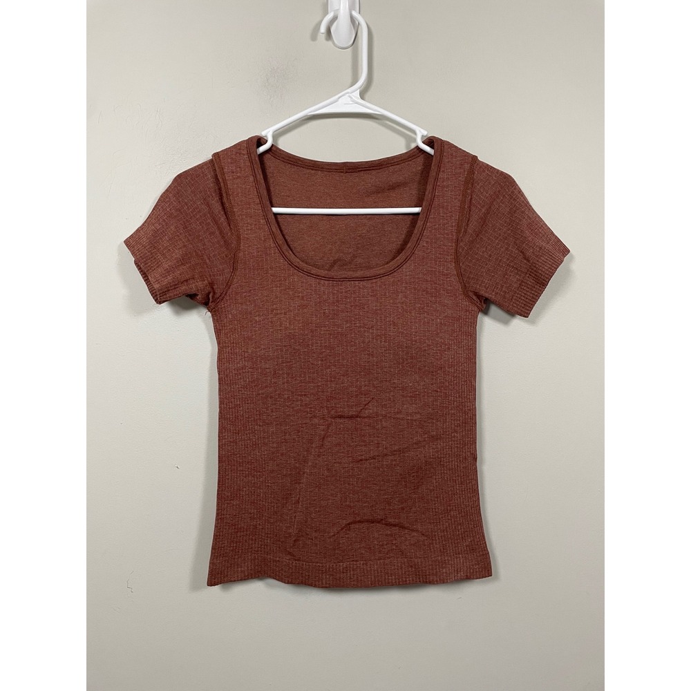 Lululemon‎ Ebb to Street Short Sleeve Shirt in Ancient Copper Size 4 Athleisure - Picture 2 of 7